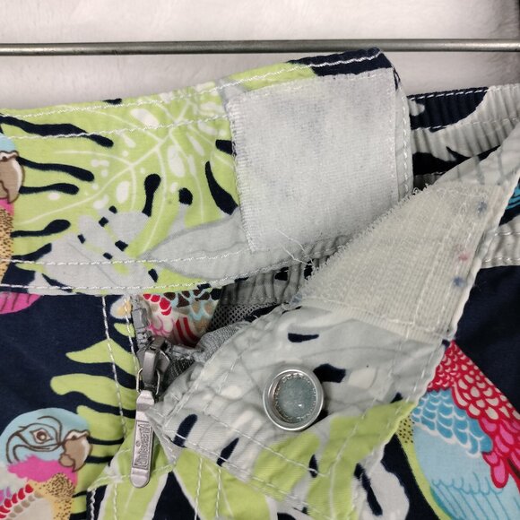 Vilebrequin Swim Shorts Mens XXL Hawaiian Board Suit Floral Tropical Birds Lined - Picture 7 of 16